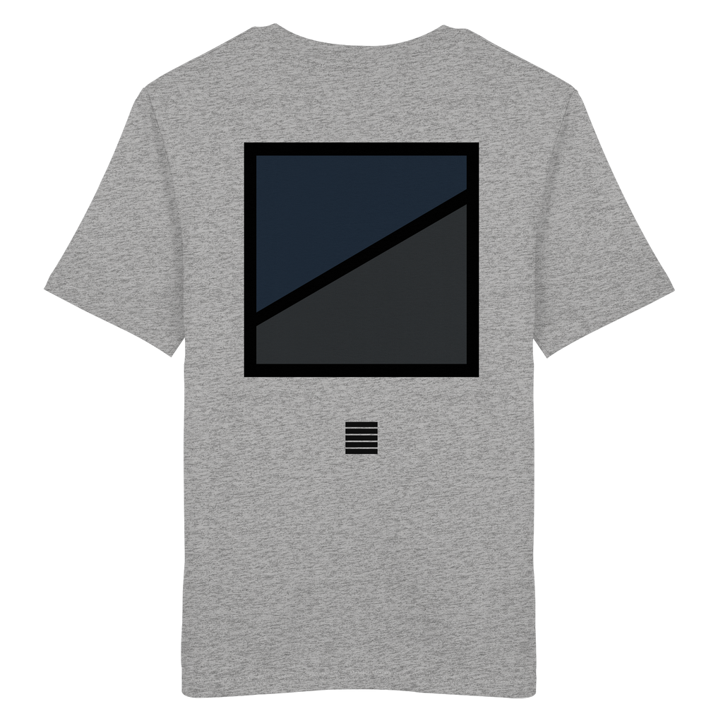 Heather grey organic cotton t-shirt with ONCE road nightfall graphic